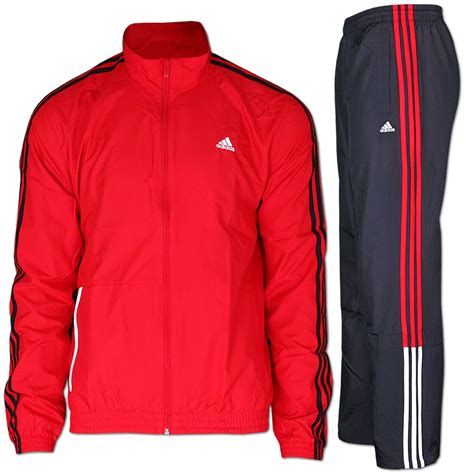 schwarz rot adidas anzug|adidas jogginganzug rot.